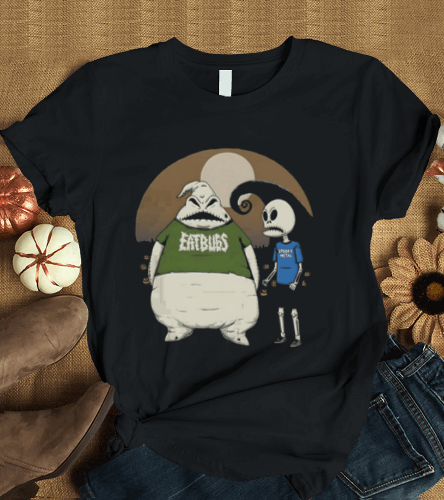 Oogie Boogie Jack Skellington Eat Bugs Spooky Vibes The Nightmare Before Christmas Halloween T-Shirt