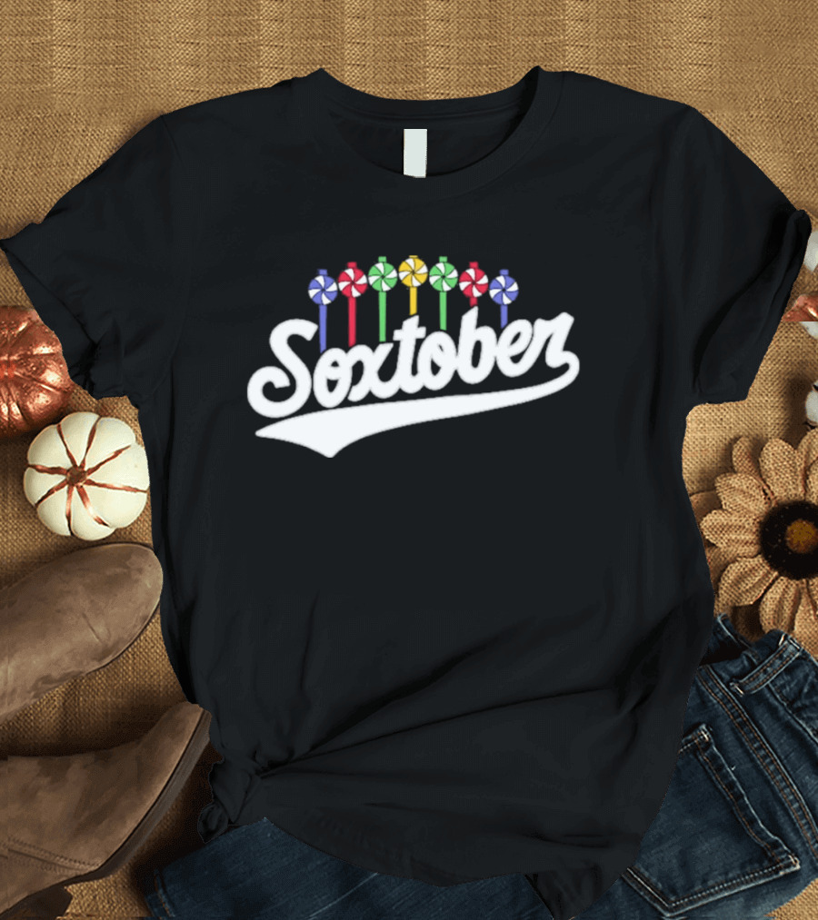 Colorful Pinwheel Soxtober Celebration 2023 T-Shirt