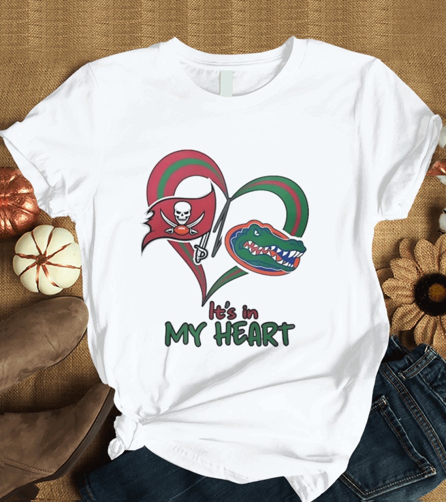 Tampa Bay Buccaneers Florida Gators It's In My Heart T-Shirt