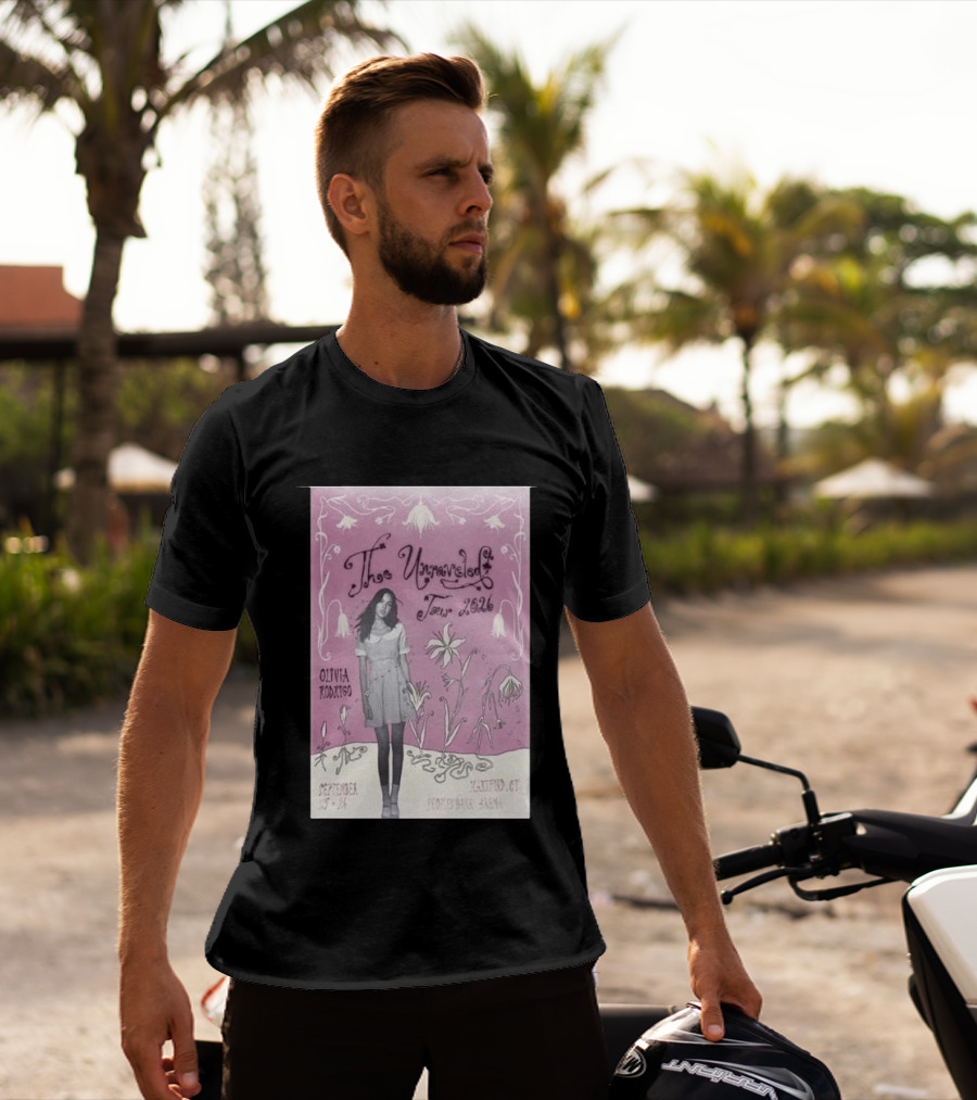 The Unraveled Tour Olivia Rodrigo 2026 Hartford Show September 26 XL Center Floral T-Shirt