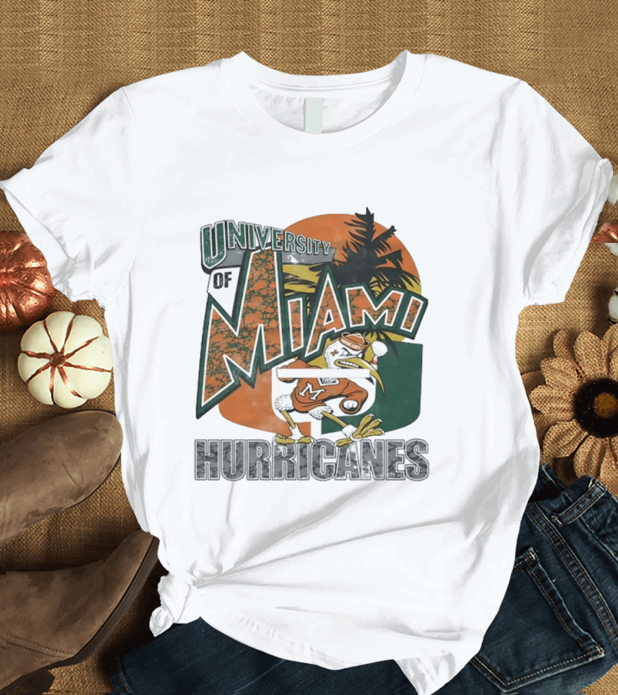 University Of Miami Hurricanes Vintage Sebastion The Ibis T-Shirt