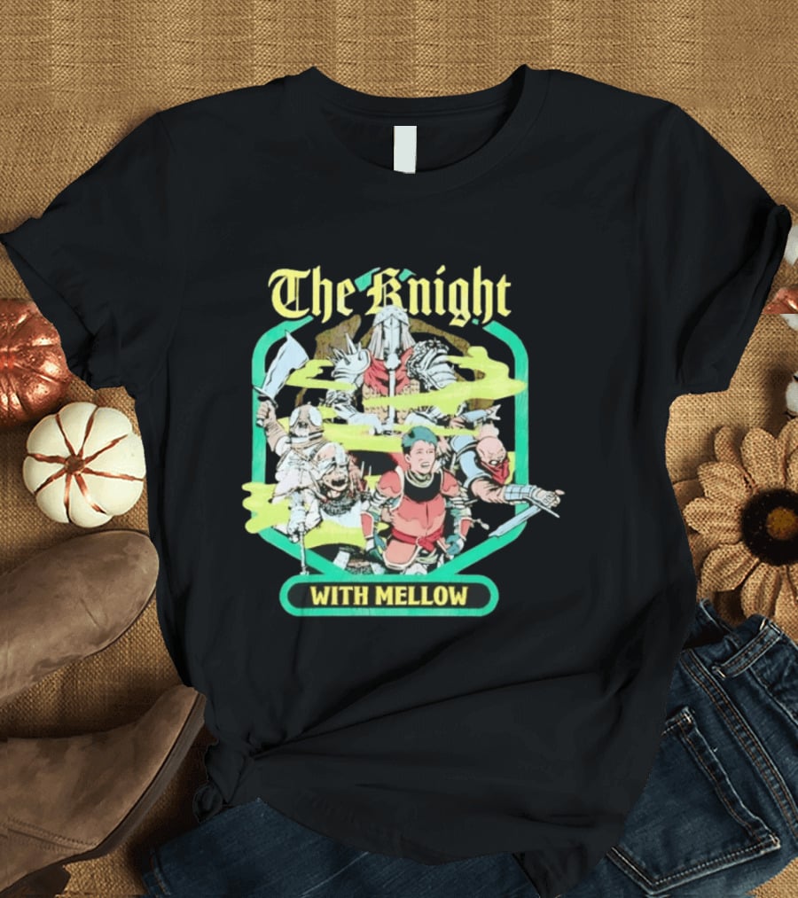 The Knight With Mellow Distressed Fantasy Warrior T-Shirt