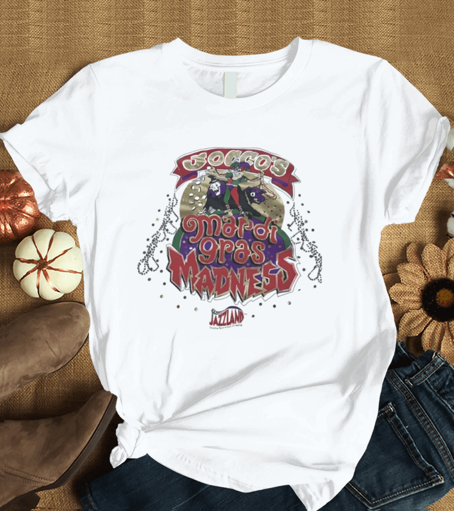 Jocco's Mardi Gras Madness Jazzland Park New Orleans Celebration Event T-Shirt