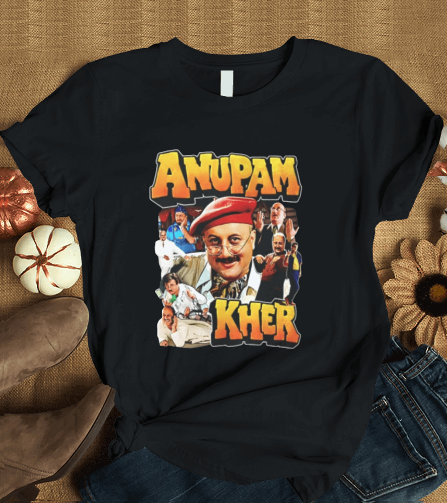 Anupam Kher Iconic Characters Collage T-Shirt