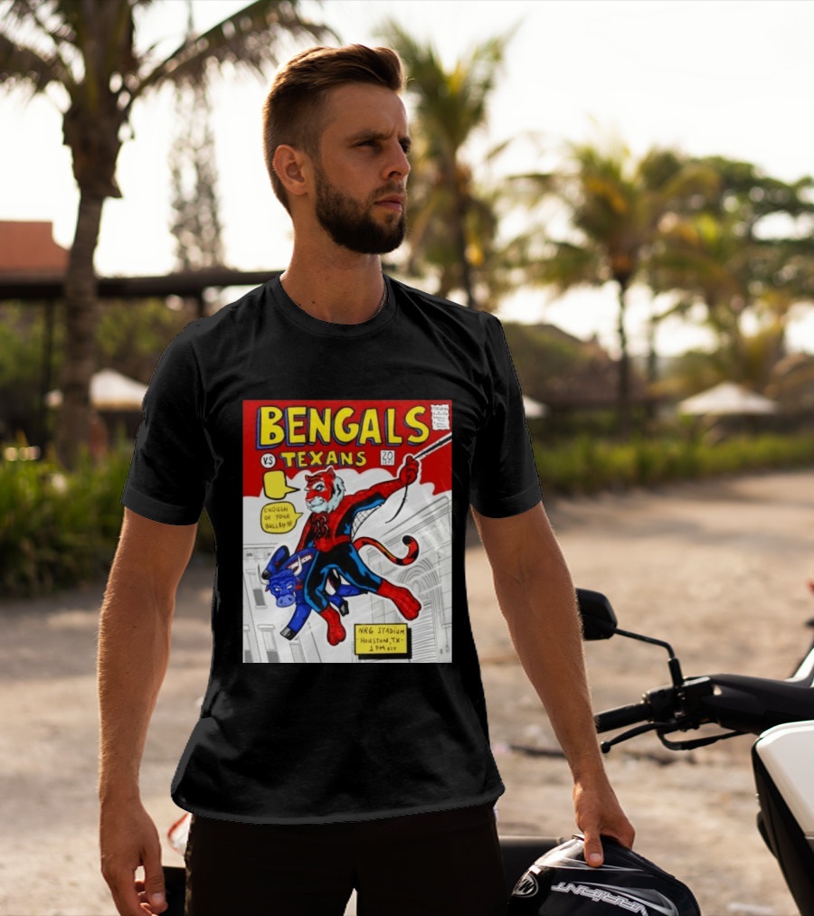 Bengals Vs Texans Week 2 Game Day NRG Stadium Houston 1PM EST Comic T-Shirt