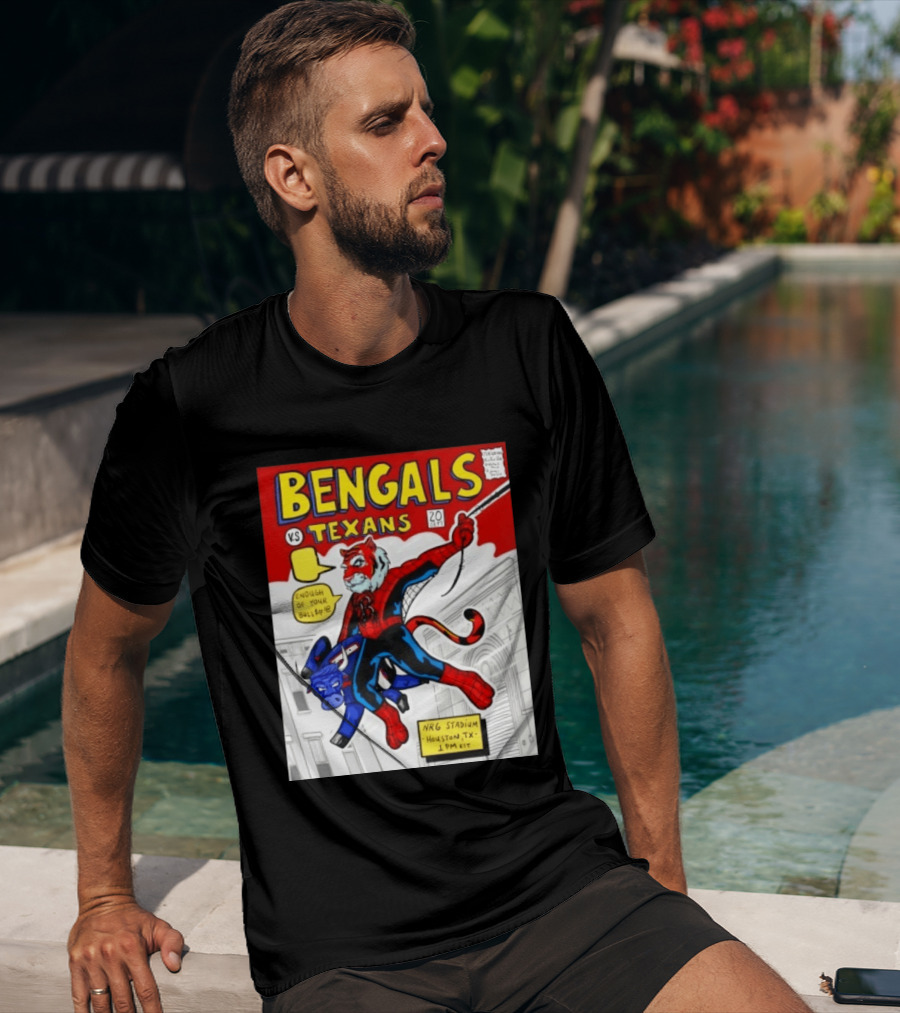 Bengals Vs Texans Week 2 Game Day NRG Stadium Houston 1PM EST Comic T-Shirt