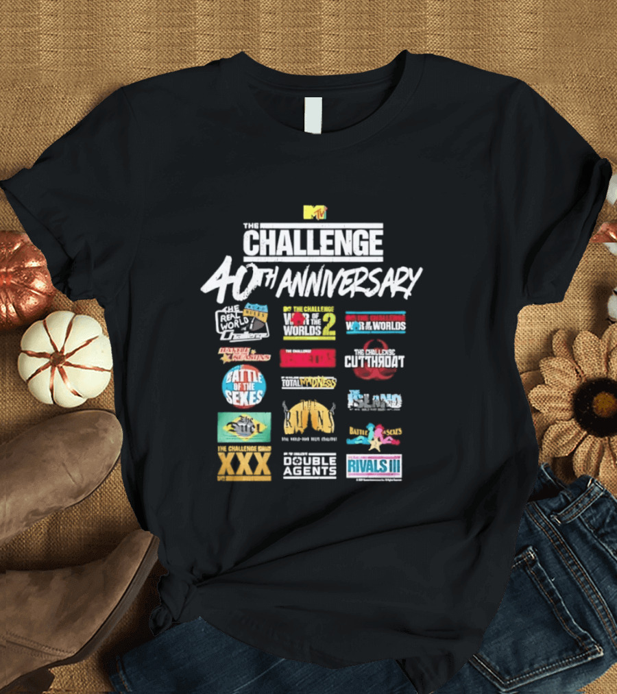 Challenge 40th Anniversary MTV Series Reality TV Road Rules Battle Of The Sexes Rivals III Gauntlet Inferno Ct Tamburello T-Shirt