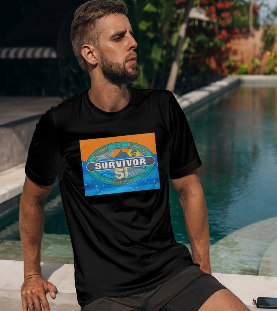 Survivor 51 Outwit Outplay Outlast Whale And Ship Reality TV T-Shirt