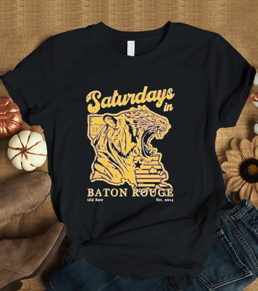 Saturdays In Baton Rouge Tiger Old Row Est 2009 T-Shirt