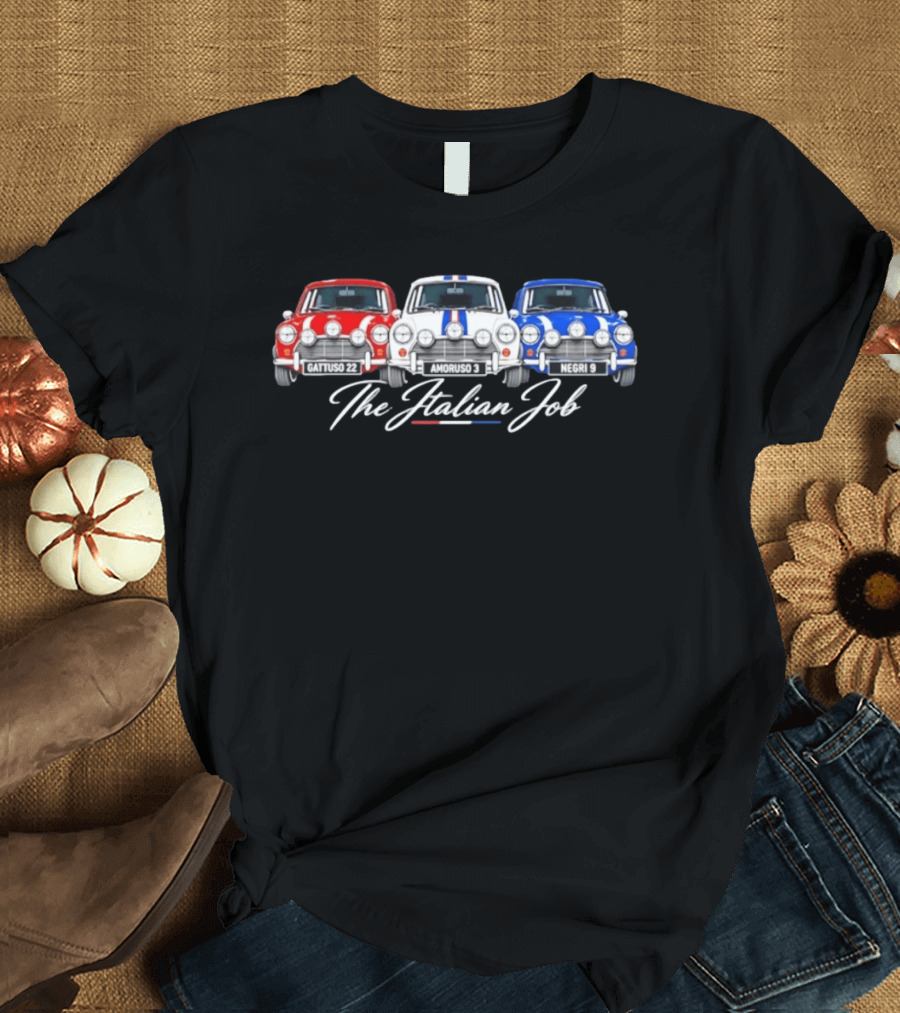 The Italian Job Gattuso 22 Amoruso 3 Negri 9 Mini Cooper Racing T-Shirt