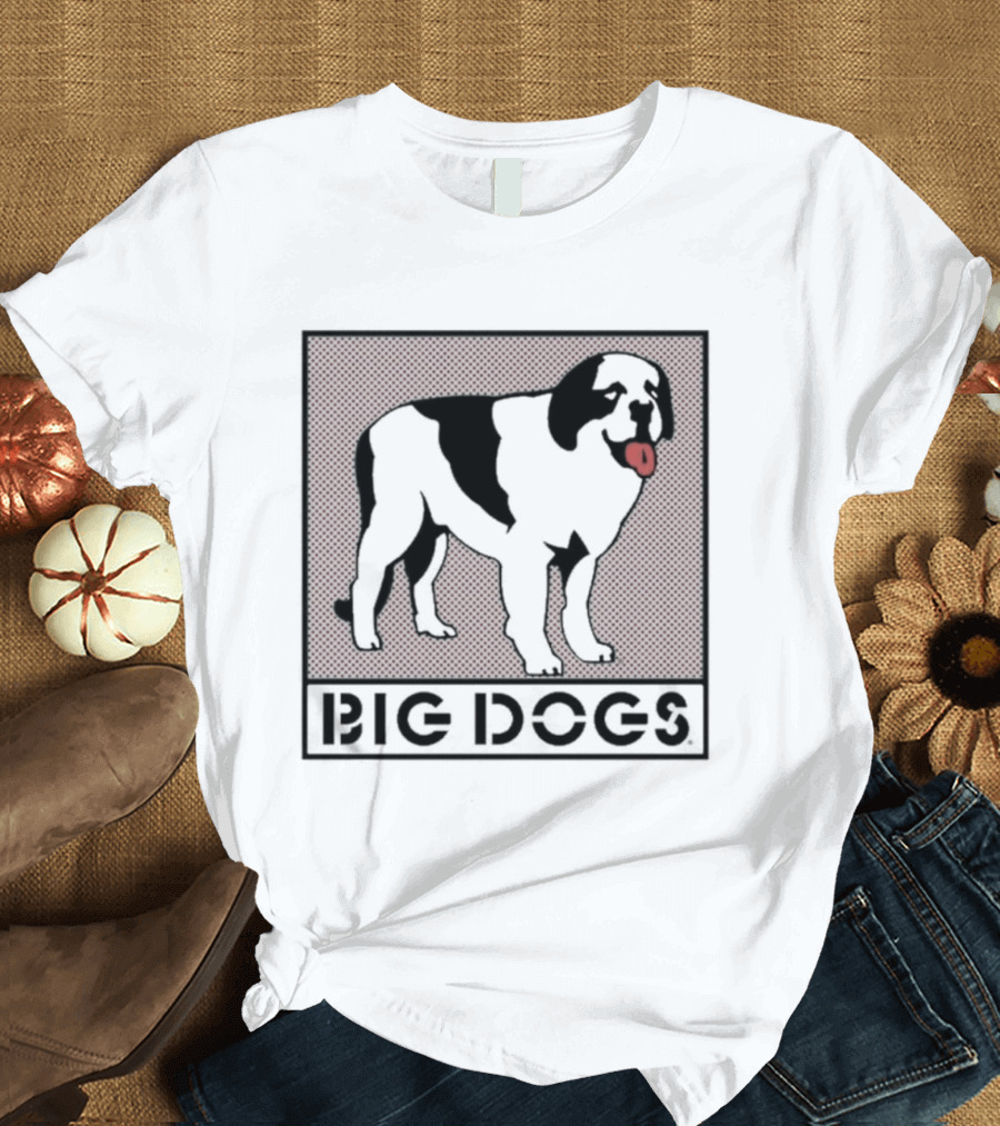 Big Dogs Saint Bernard Box Pink T-Shirt