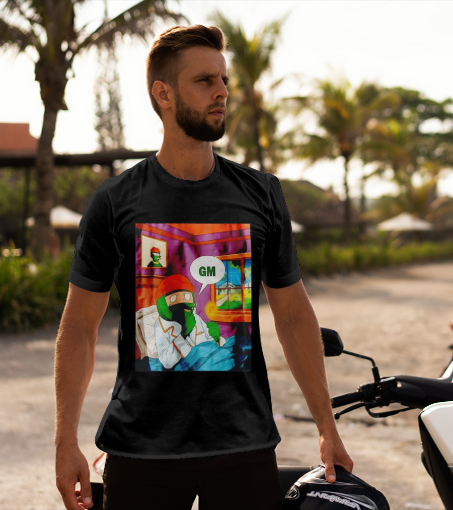 GM Crypto Morning Pepe Bitcoin Meme Blockchain T-Shirt