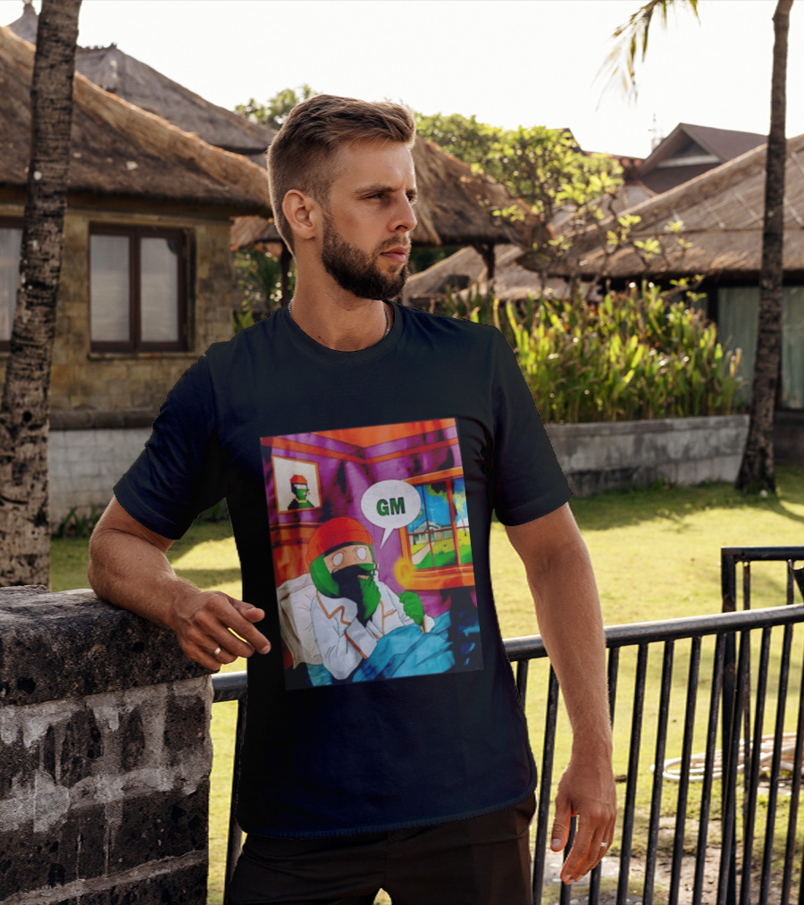 GM Crypto Morning Pepe Bitcoin Meme Blockchain T-Shirt