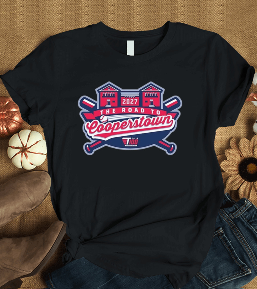 The Road To Cooperstown 2027 Baseball USA 100 T-Shirt