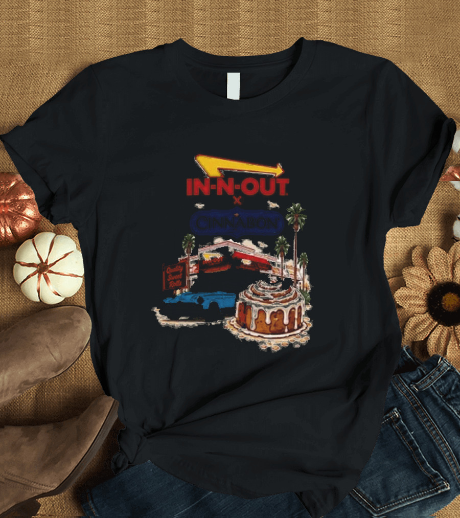 IN N OUT Cinnabon Sweet Stops Better Together Vintage Vibes T-Shirt
