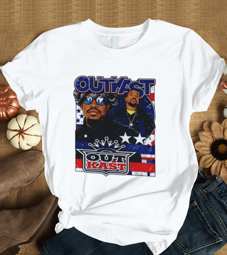 Outkast Legendary Duo Music Icon Stars And Stripes T-Shirt