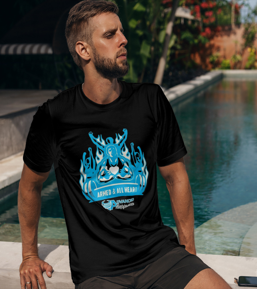 Armed & All Heart Advanced Supps Bodybuilding Fitness Motivation T-Shirt