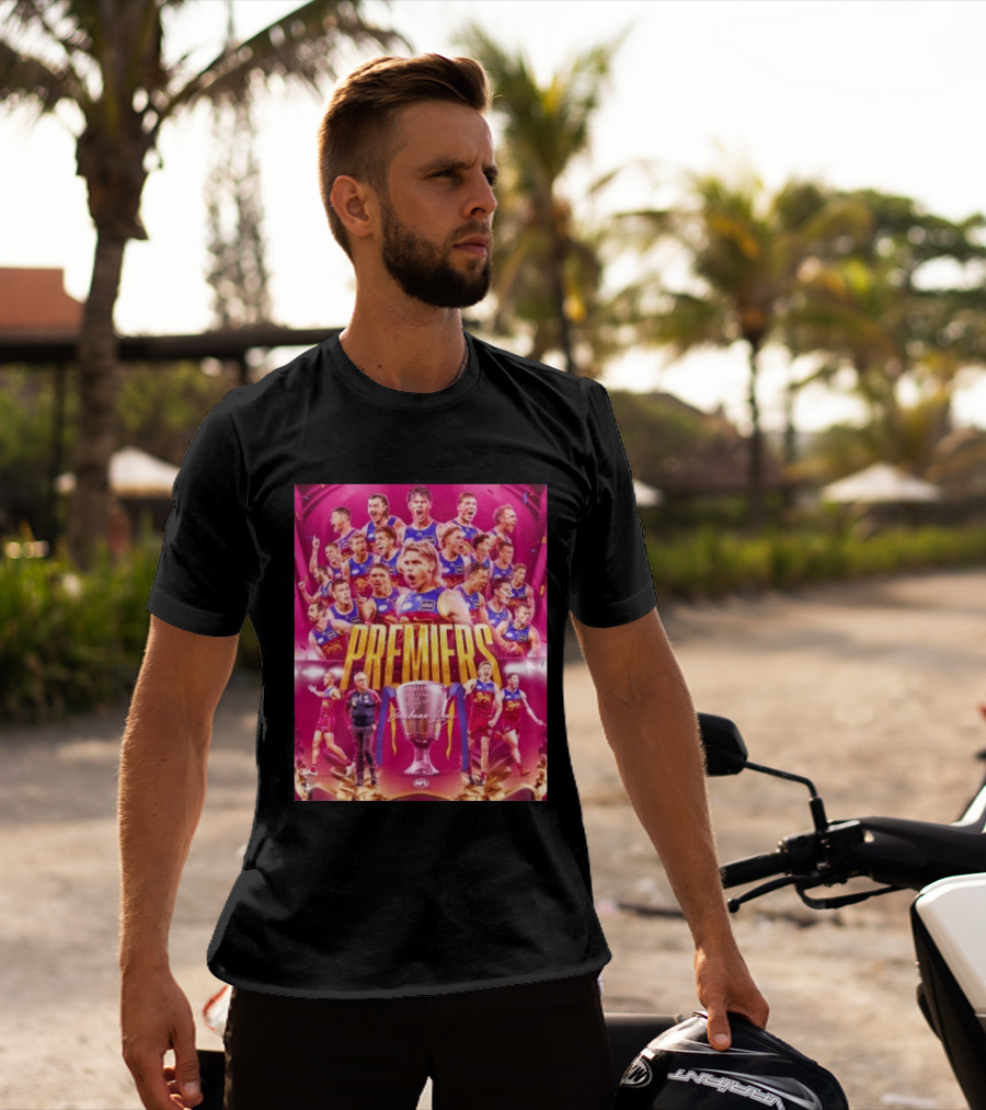 Brisbane Lions AFL 2026 Premiers Premiership Cup Celebration T-Shirt