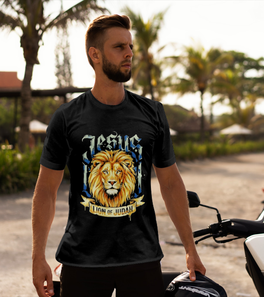 Jesus Lion Of Judah Christian Religious Symbol Powerful T-Shirt