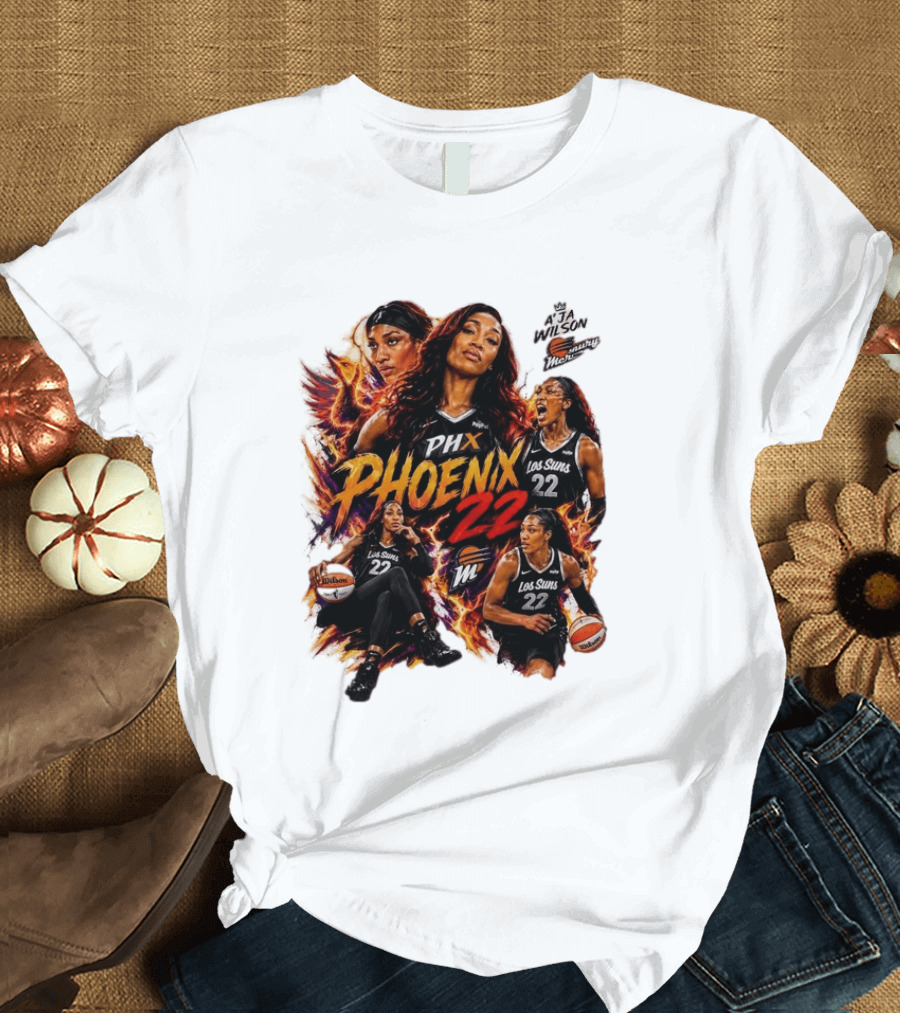A'ja Wilson PHX Mercury Phoenix Los Suns 22 Basketball T-Shirt