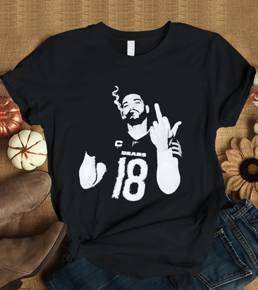 Chicago Bears 18 Player Cigar Beer Gesture Sports Fan T-Shirt