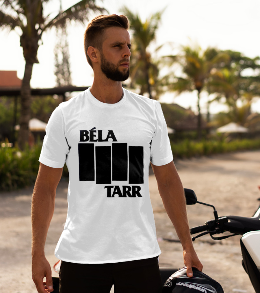Béla Tarr Block Logo Homage Black Flag T-Shirt