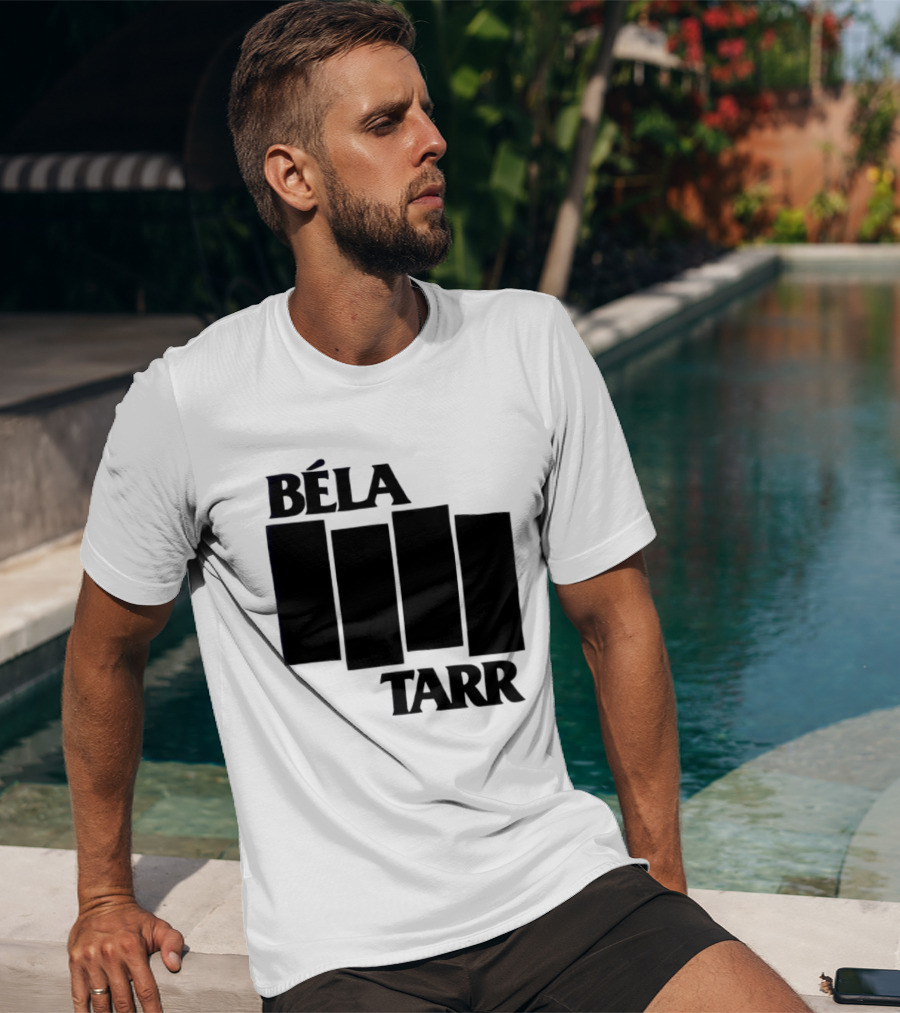 Béla Tarr Block Logo Homage Black Flag T-Shirt