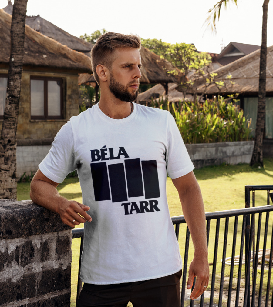 Béla Tarr Block Logo Homage Black Flag T-Shirt