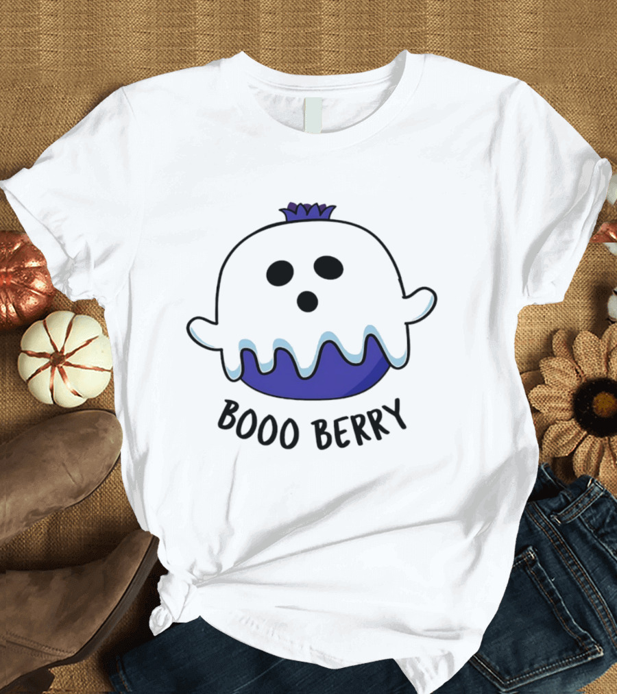 Boo Berry Ghost General Mills Cereal Inspired Booo Berry Ghost T-Shirt