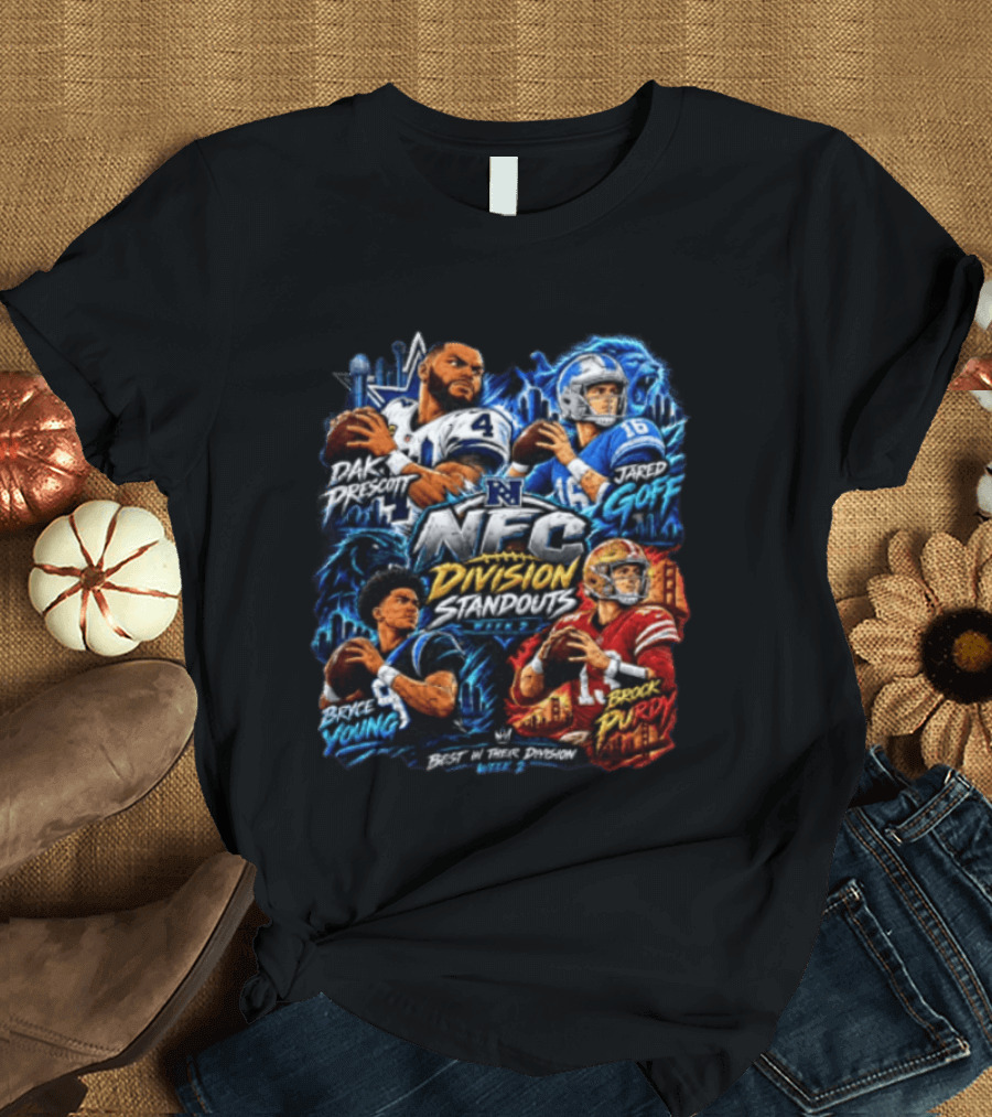 Dak Prescott Jared Goff Bryce Young Brock Purdy NFC Division Standouts Best In Their Division T-Shirt