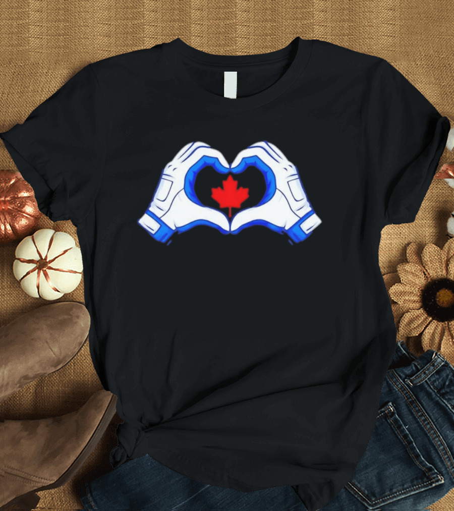 Vladimir Guerrero Jr Toronto Blue Jays Heart Hands Canada Maple Leaf T-Shirt