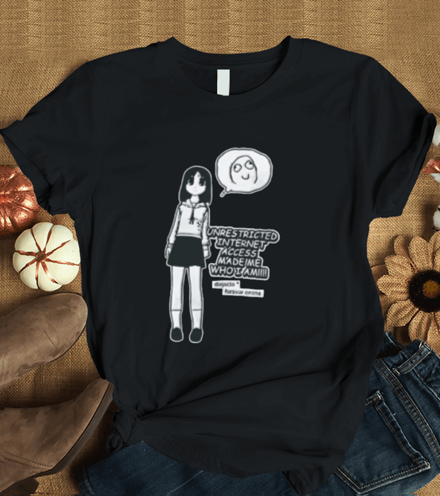 Lucky Star Kagami Hiiragi Unrestricted Internet Access Forever Anime Distincta T-Shirt