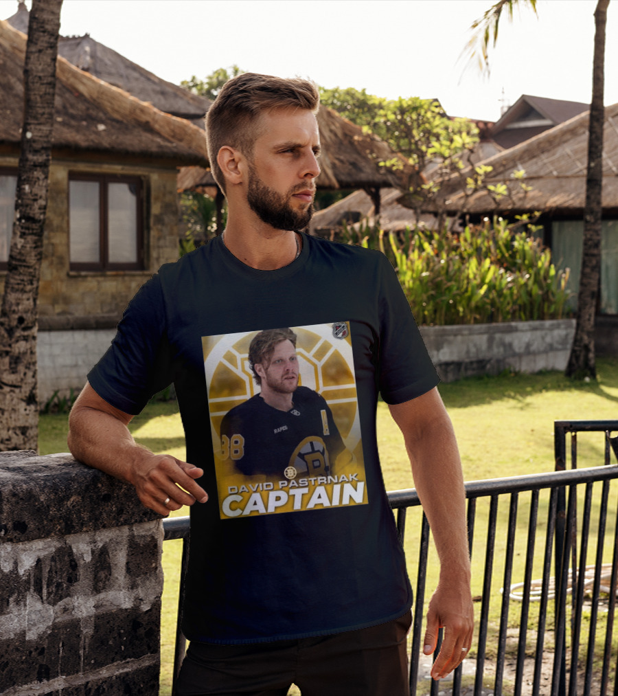 David Pastrnak Captain Boston Bruins NHL Hockey 88 T-Shirt