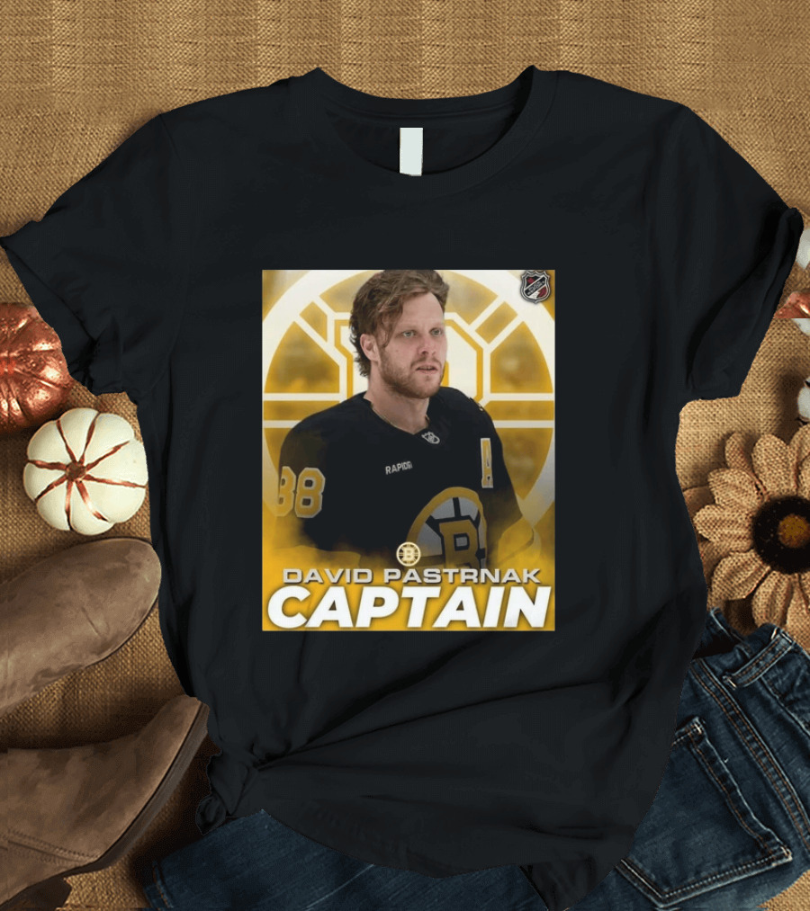 David Pastrnak Captain Boston Bruins NHL Hockey 88 T-Shirt