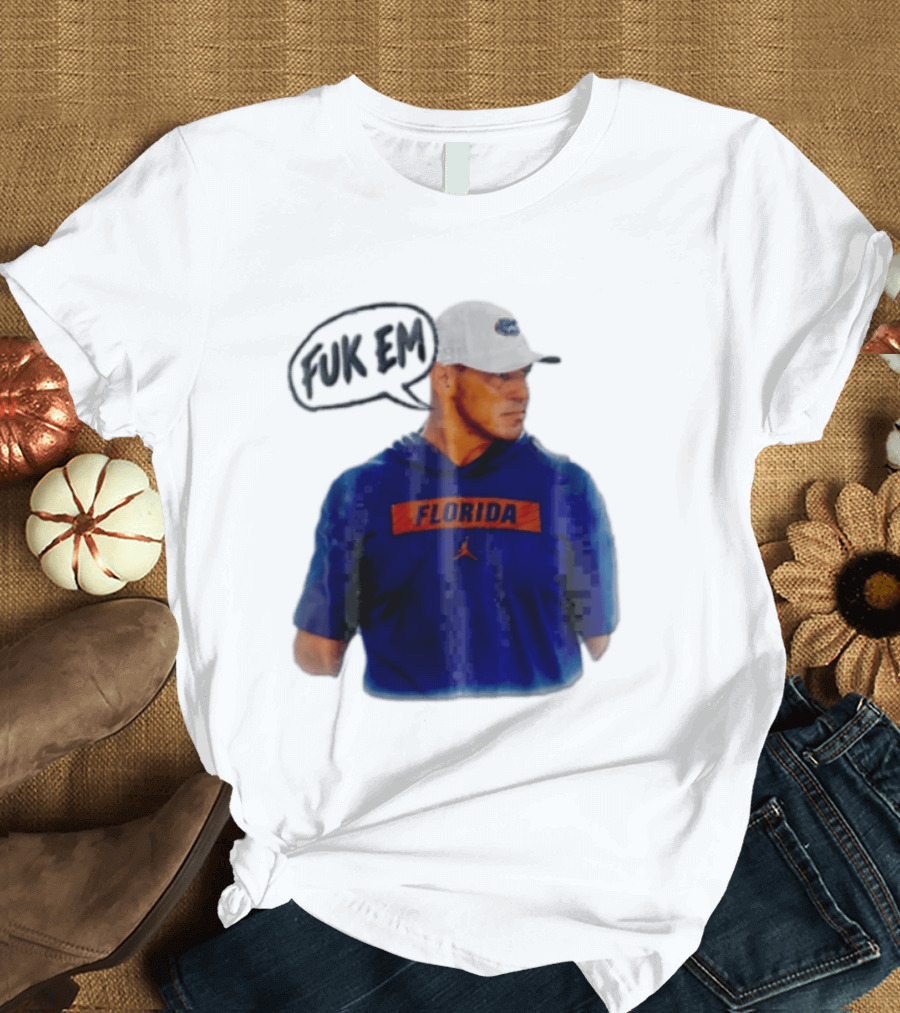 FLORIDA Coach Billy Napier Fuk Em Speech Bubble T-Shirt