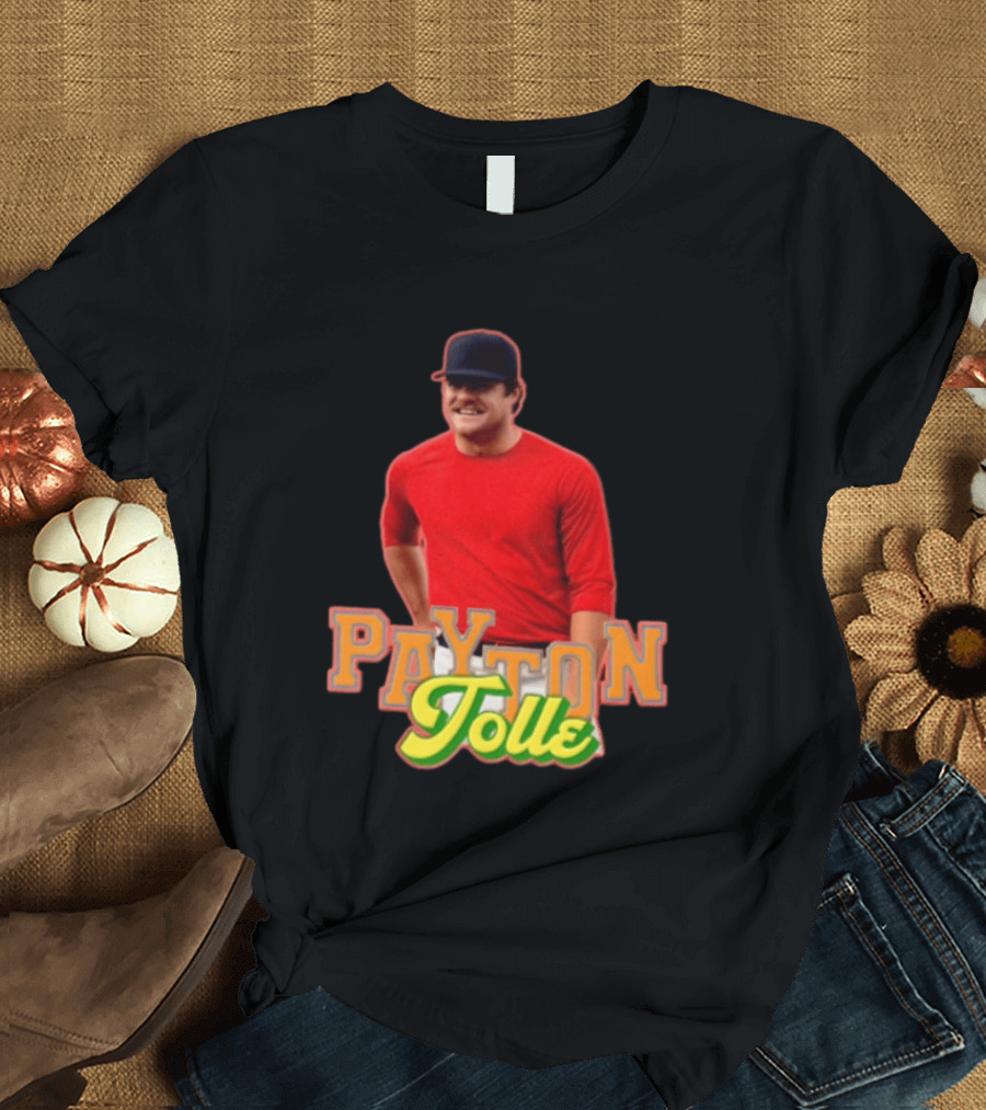 Payton Tolle Smiling Wearing Red With Baseball Cap T-Shirt