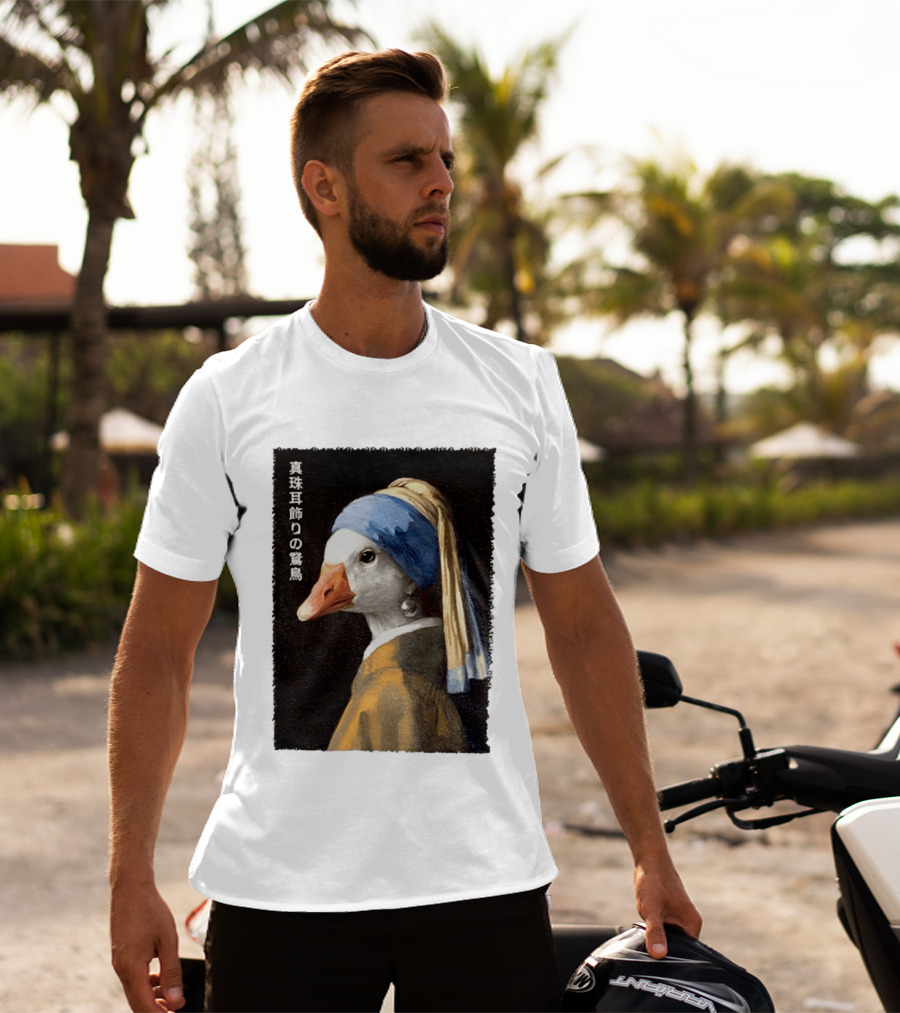Goose With A Pearl Earring Meme Japanese T-Shirt