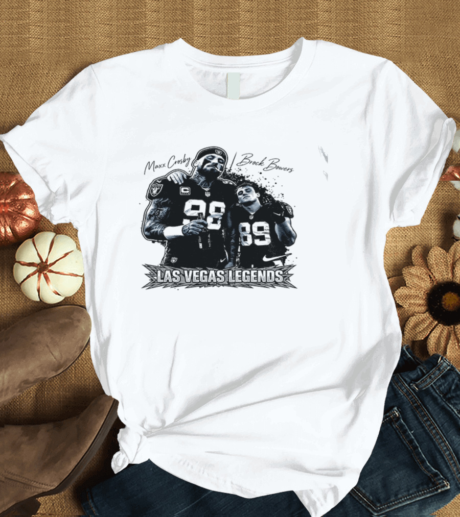 Maxx Crosby Brock Bowers 89 Las Vegas Legends 98 T-Shirt