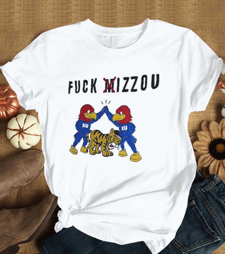 Fuck Mizzou KU Jayhawks Rivalry Missouri Tigers T-Shirt