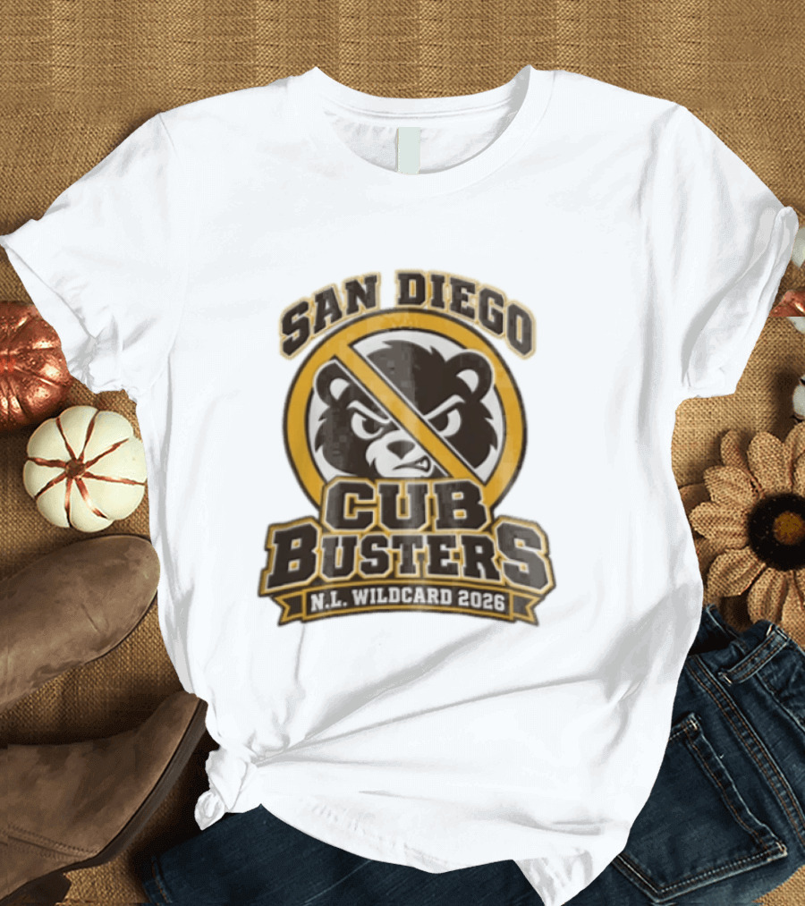 San Diego Cub Busters NL Wildcard 2026 Bear Warning T-Shirt