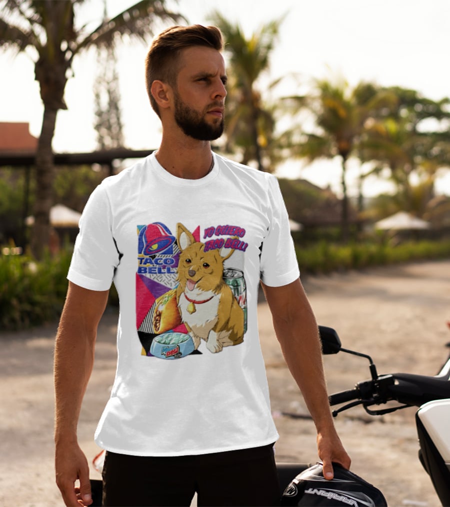 Taco Bell Yo Quiero Taco Bell Brown Corgi Dog Mountain Dew T-Shirt