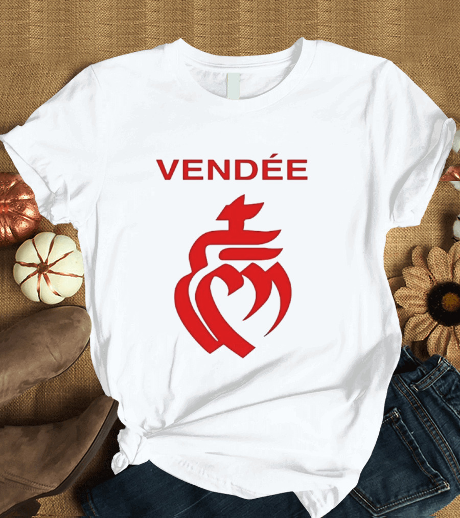 Vendée Sacred Heart Emblem France T-Shirt