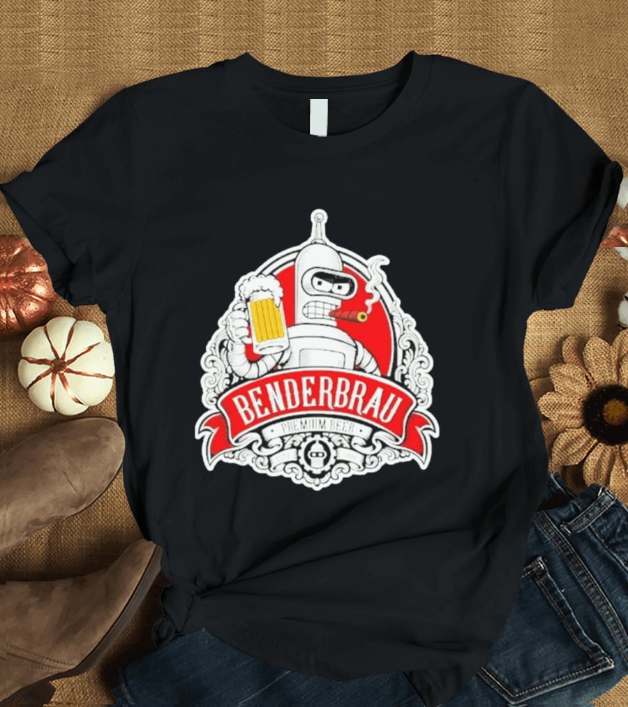 Benderbrau Premium Beer Futurama Bender T-Shirt