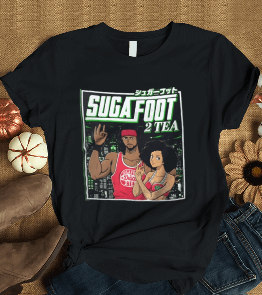 Sugafoot 2 TEA Anime Duga Man With Dreadlocks Woman With Afro T-Shirt