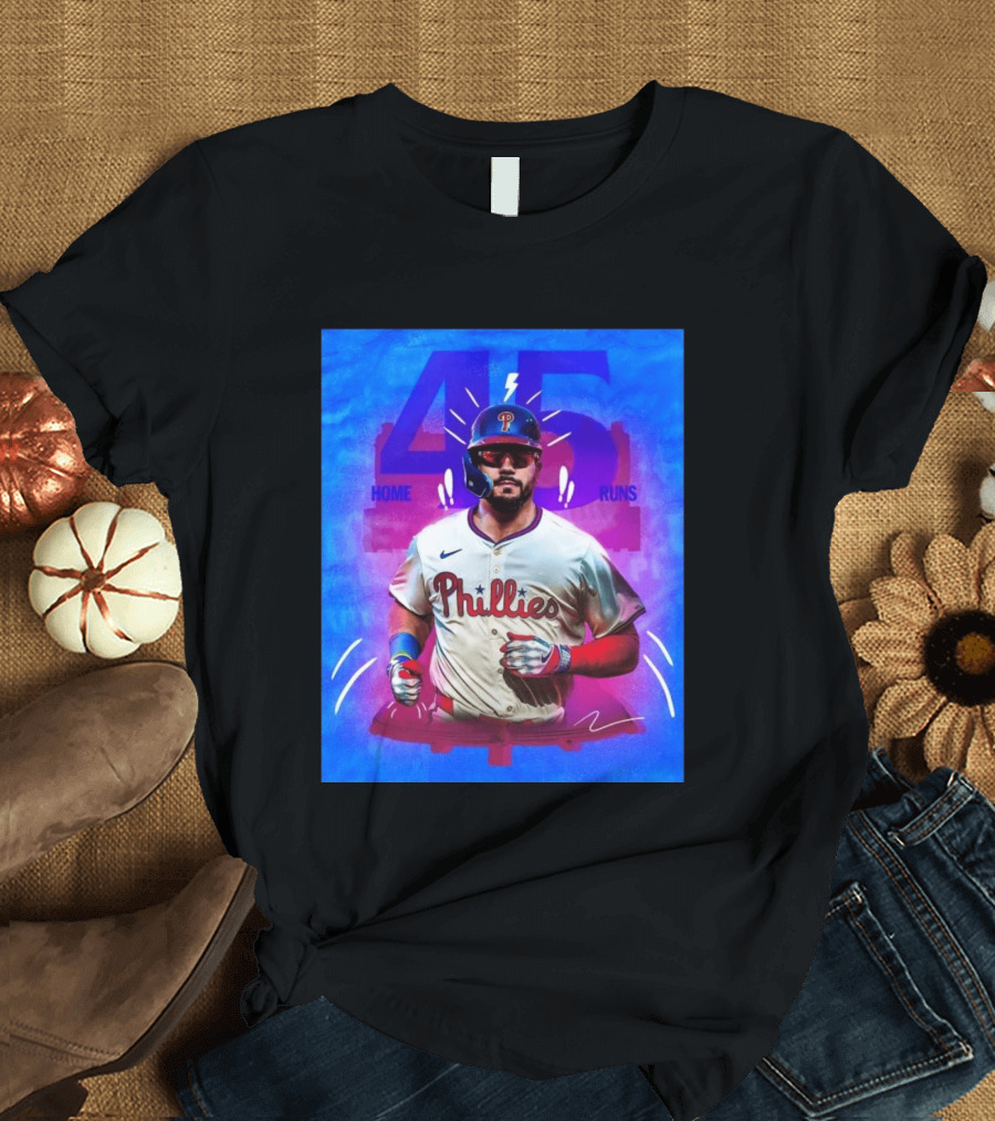 Kyle Schwarber 45 Home Runs Phillies MLB Leaderboard Season T-Shirt