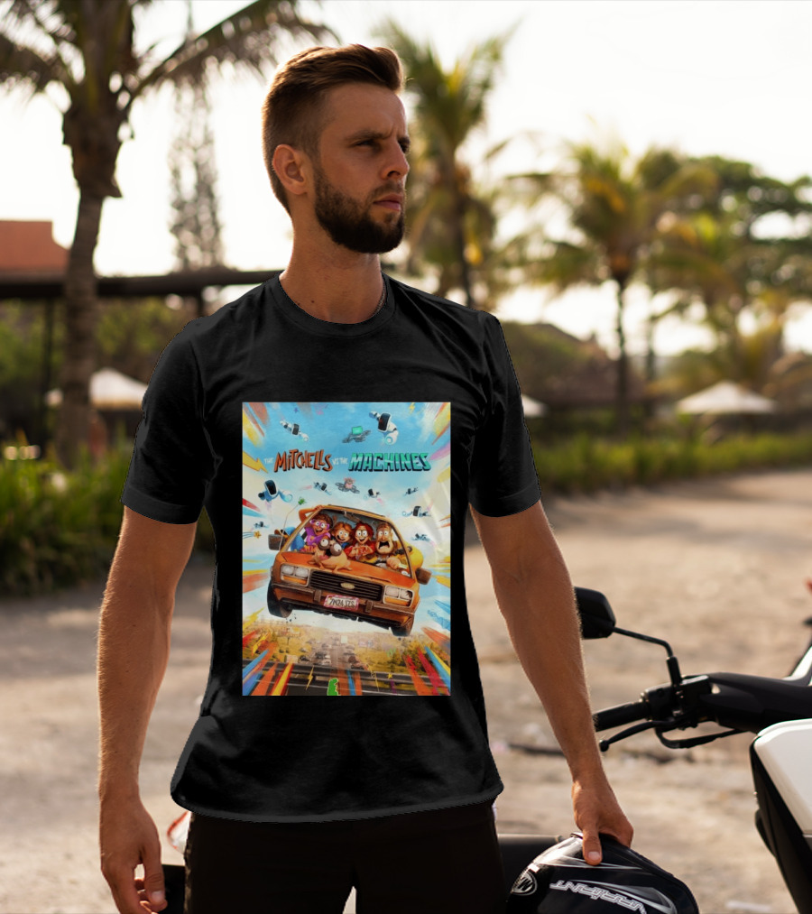 The Mitchells Vs The Machines Animated Family Adventure Robot Chaos T-Shirt