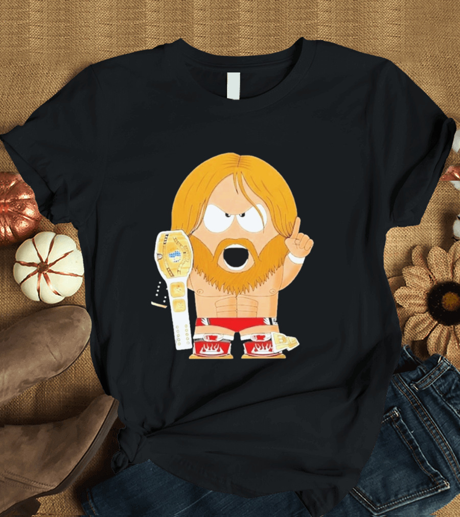 Daniel Bryan Parody Cartoon WWE Champion Belt T-Shirt
