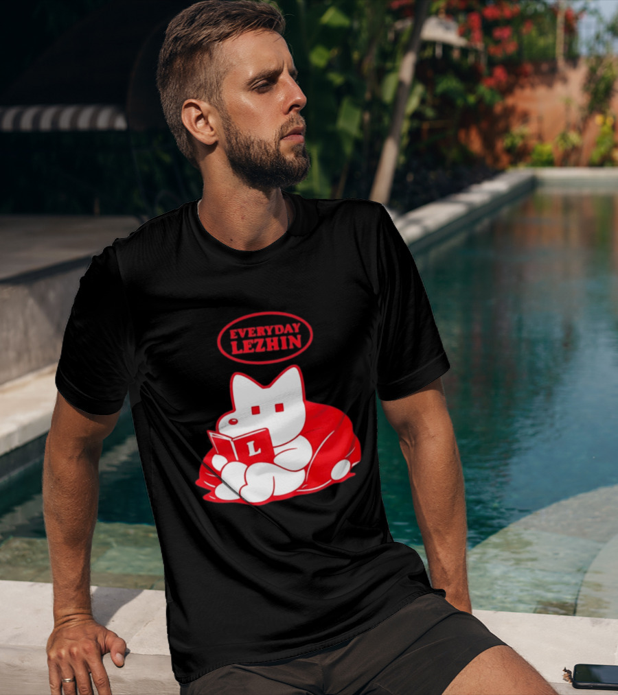 Everyday Lezhin Reading Webtoon Relaxing Cartoon Character With Book T-Shirt