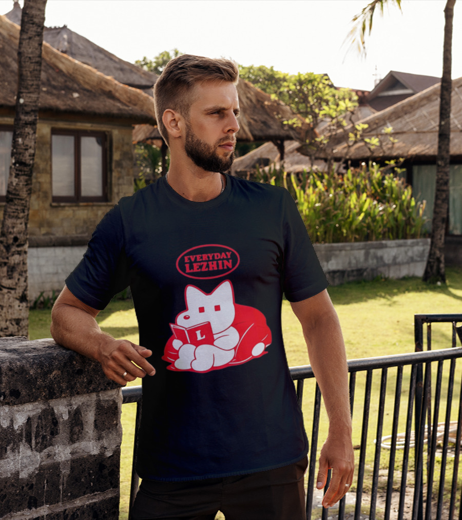Everyday Lezhin Reading Webtoon Relaxing Cartoon Character With Book T-Shirt
