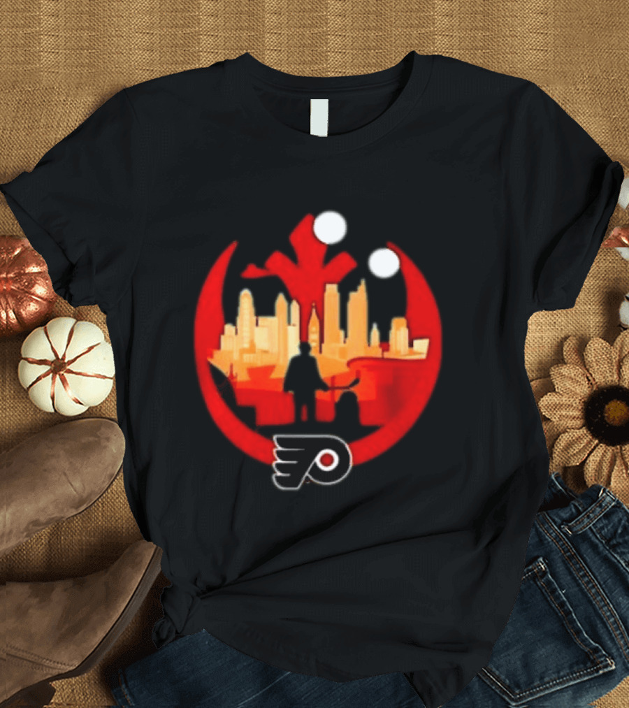Philadelphia Flyers NHL Star Wars Rebel Alliance Skyline T-Shirt